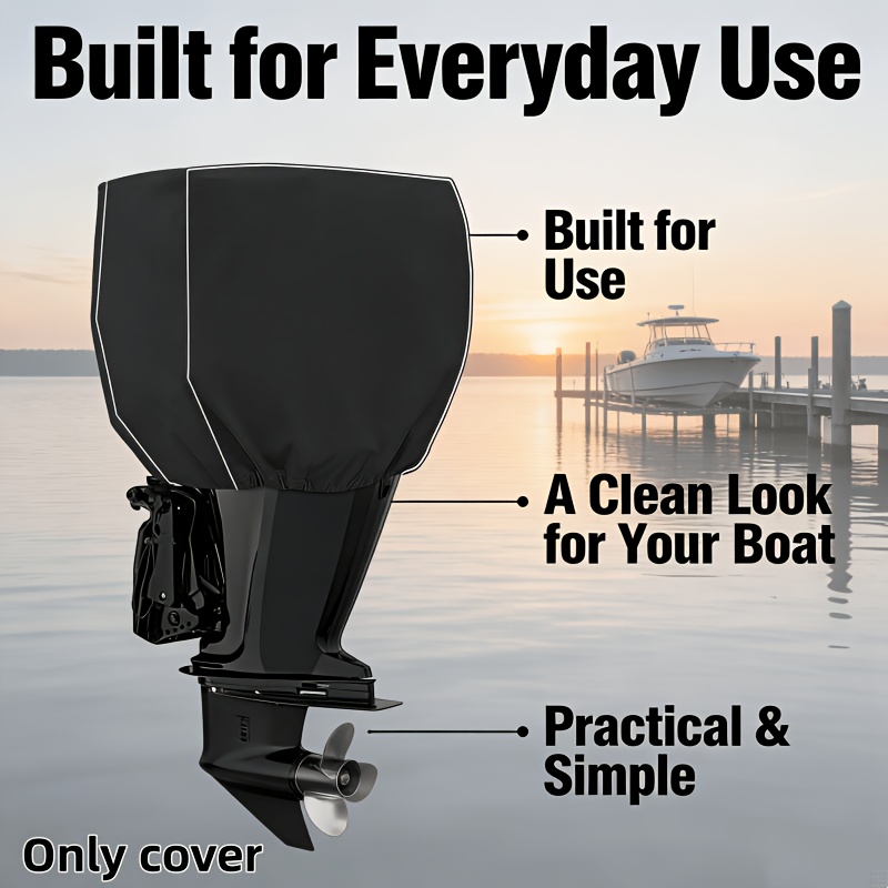 Marine Engine Covers with Silver Piping Trim, Reusable