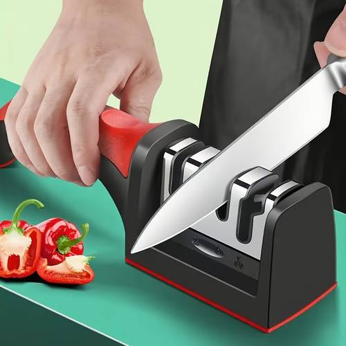 professional knife sharpener with 4 stage steel diamond and ceramic sharpening stones featuring a non a kitchen essential knife sharpener and kitchen gadget with a and construction