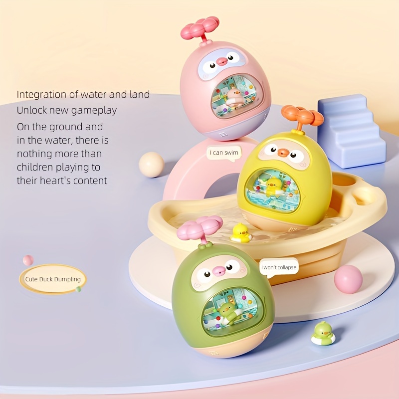 Bath Toy Set Discoloration Water Spraying Floating Animals - Temu