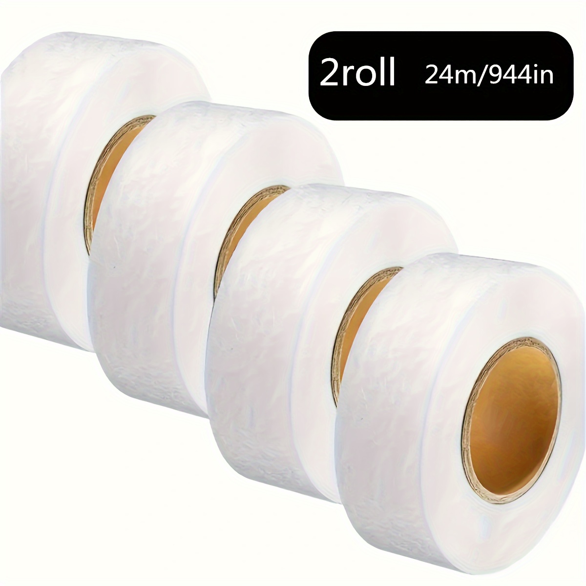 

2 Rolls Double-sided Adhesive Fabric Tape No-sew Hemming Tape For Curtains, Dresses, Garment Interfacing Iron-on Adhesive Webbing