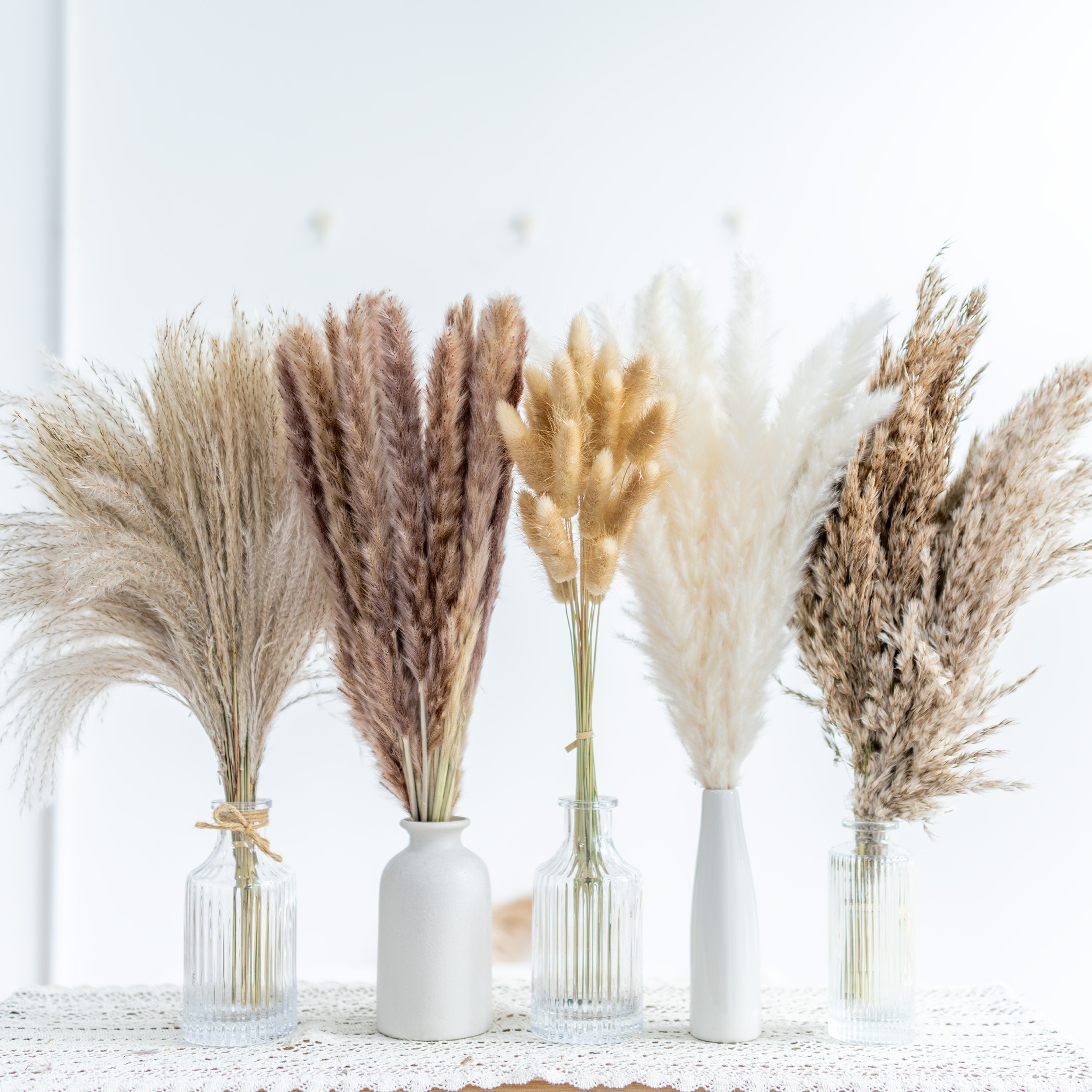 

70-150pcs Natural Pampas Grass Decor Bouquet Dried Floral Arrangement Centerpiece Table Decor Wedding Decor Rustic Decor