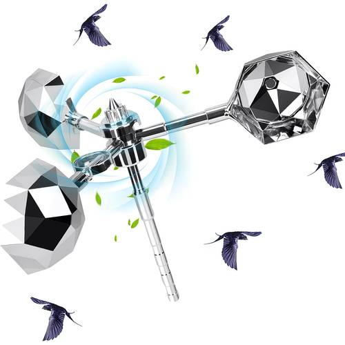 powered rotating bird ler 360 degree reflective visual bird ler suitable for gardens rooftops and can pigeons and in and on ships