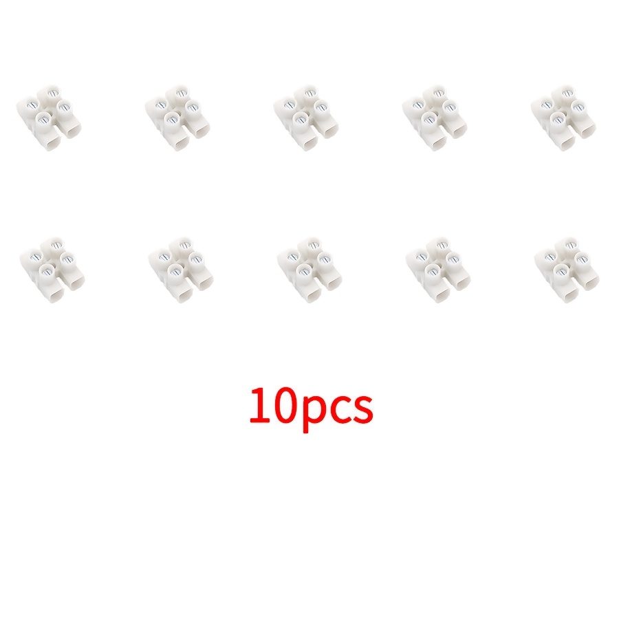TEMU 10 piezas &Ben Bloques de Terminales Eléctricos 2/3 Puertos Bloque de Terminales de Tornillo Tira de Bloque 0.5-4Mm²/20-12Awg Cable, Adecuado