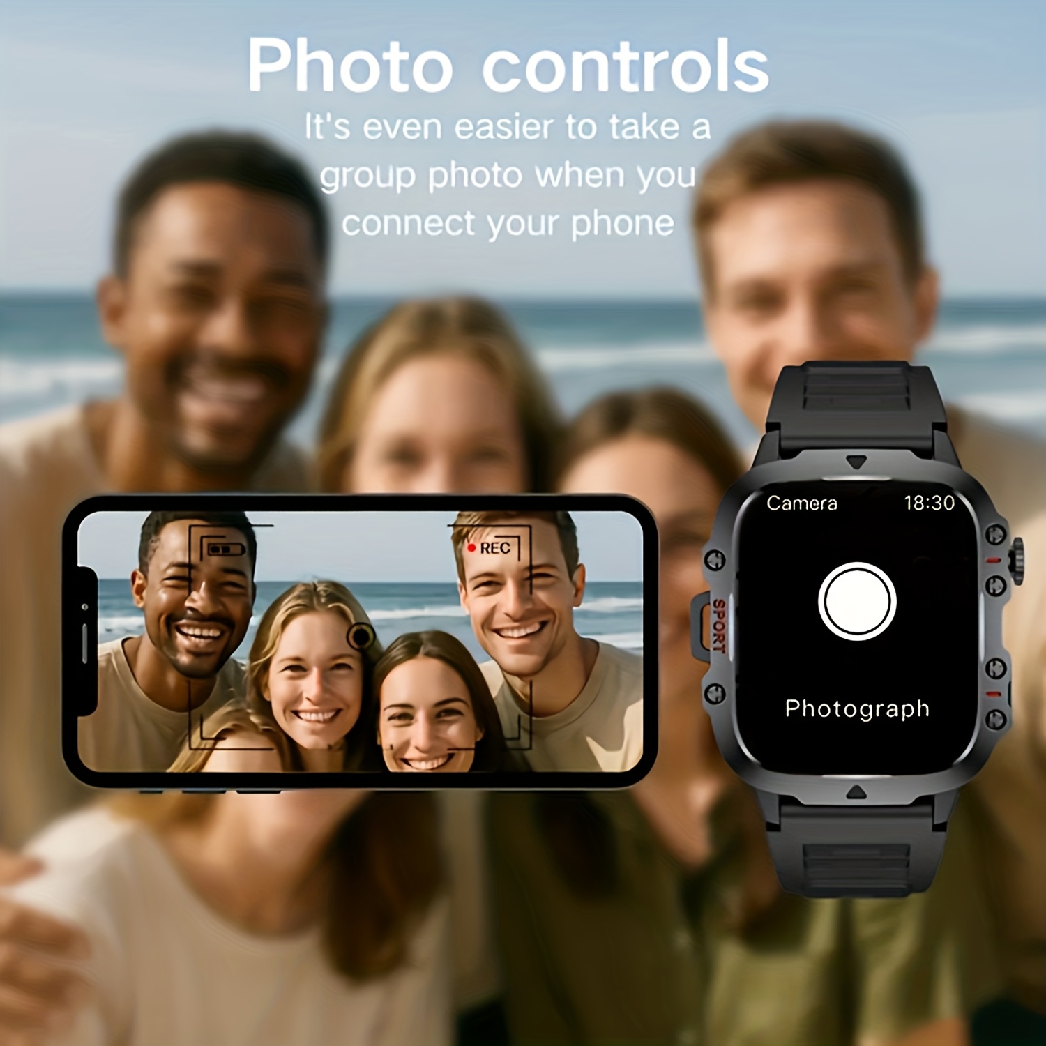 Valentine'S Day Gift, Upgraded Smart Watch for 2025, Featuring a 1.81-Inch HD Screen, Flashlight, Wireless Calling, Contacts, Message Notifications, Multiple Sports Modes, Sedentary Reminders, Alarm Clock, Weather Checking, Call Logs, Pedometer