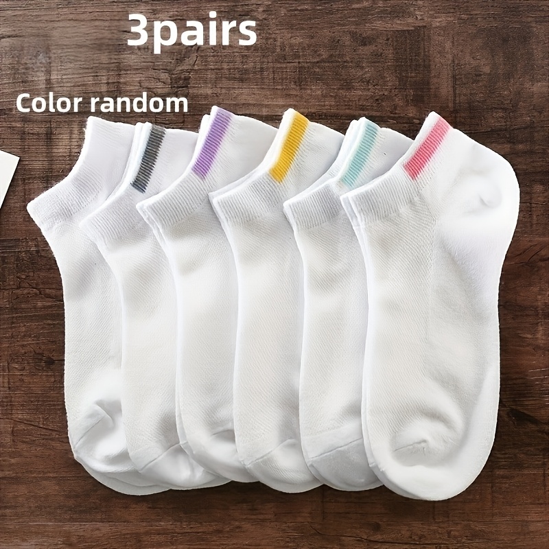 Random 3 Pairs Of Sports Socks, Simple And Comfortable Bottom Socks, Women's Stockings And Hosiery