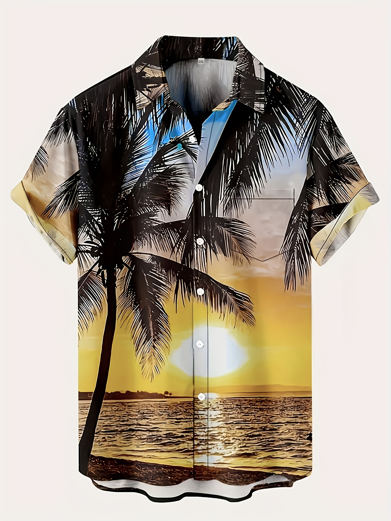 Plus Size Men's Fish Graphic Print Shirt Summer Hawaiian - Temu