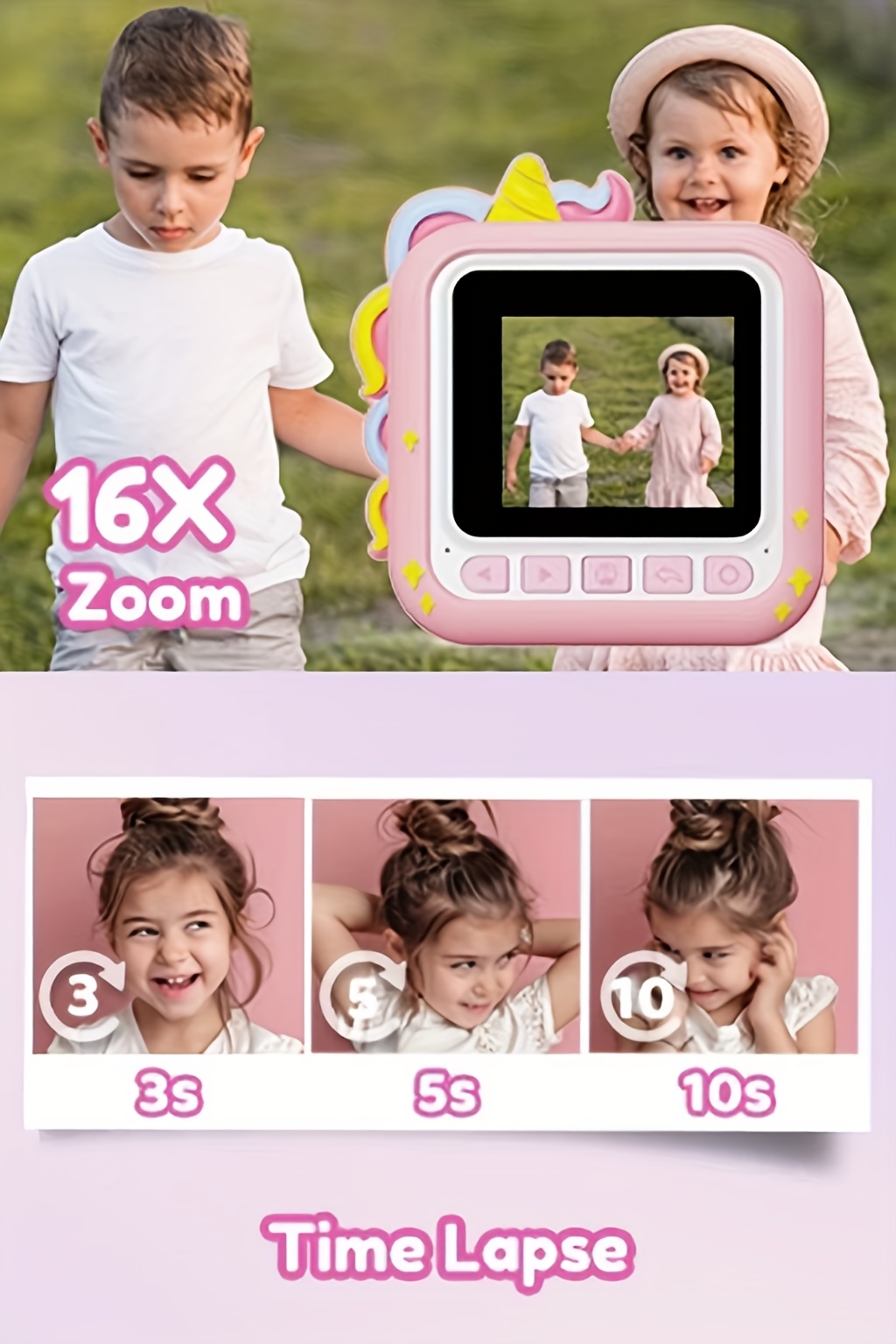 KIKAPABI Kids Camera with 1080P 2.4