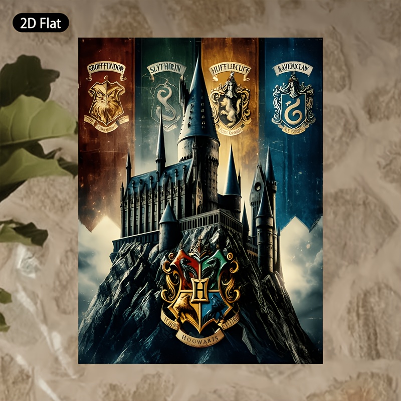 TEMU décoratif plat 2D, 1pc Harry Potter, peinture décorative plate 2D avec des personnages de films et de bandes dessinées, convient pour salon