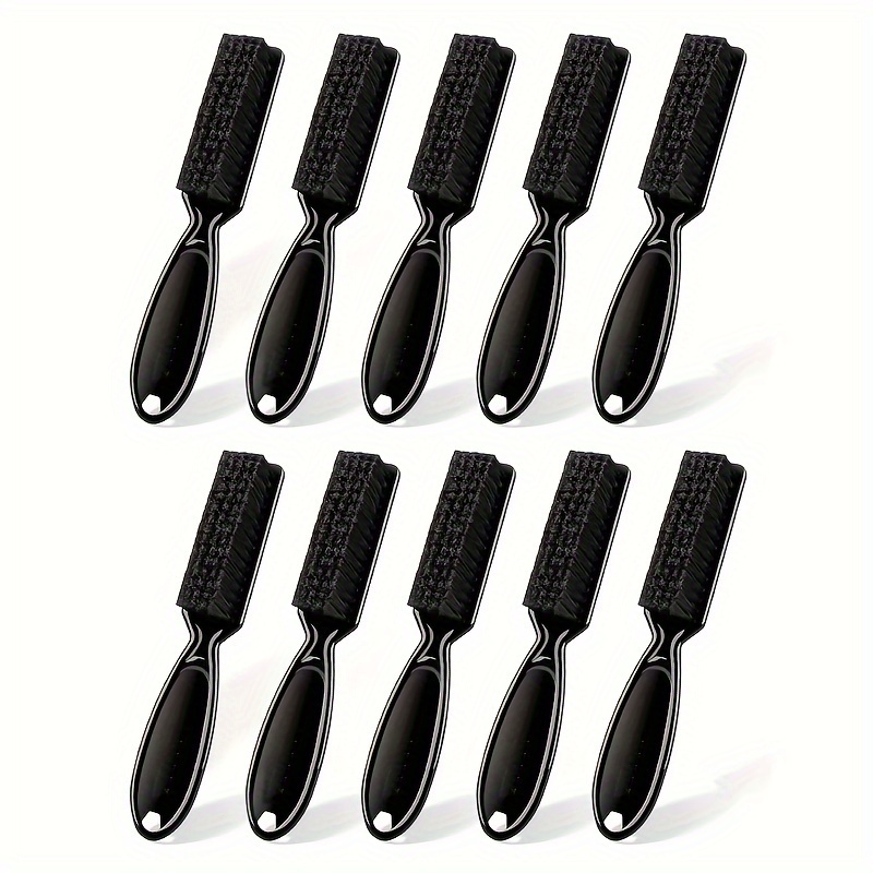 

10pcs/set Professional Hair Styling Brushes, Durable Abs Handle With Soft Bristles, Barber Neck Duster Brush For Hair Cutting