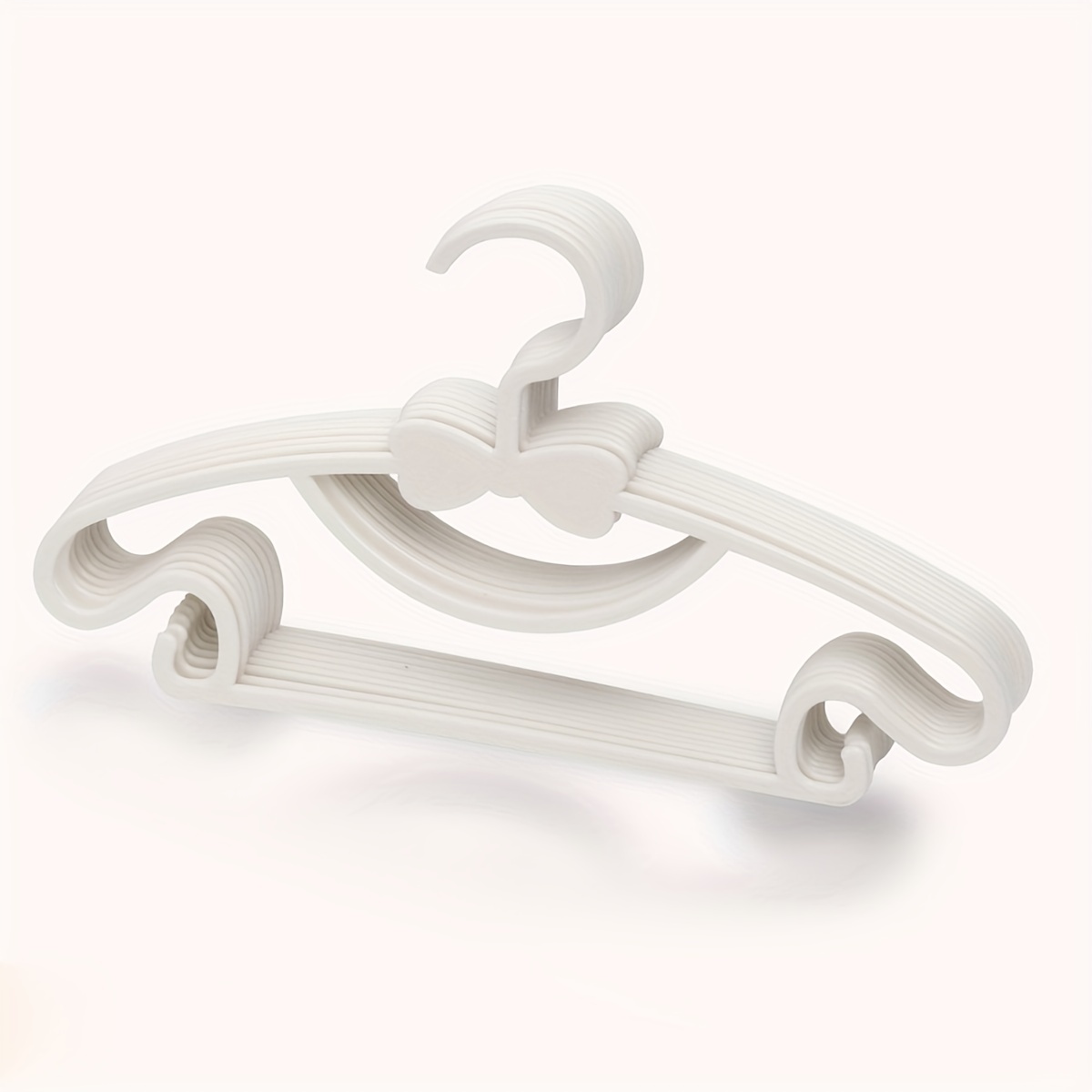 

10pcs White Bowknot Clothes Hangers - Lightweight, Freestanding Storage For Nursery &