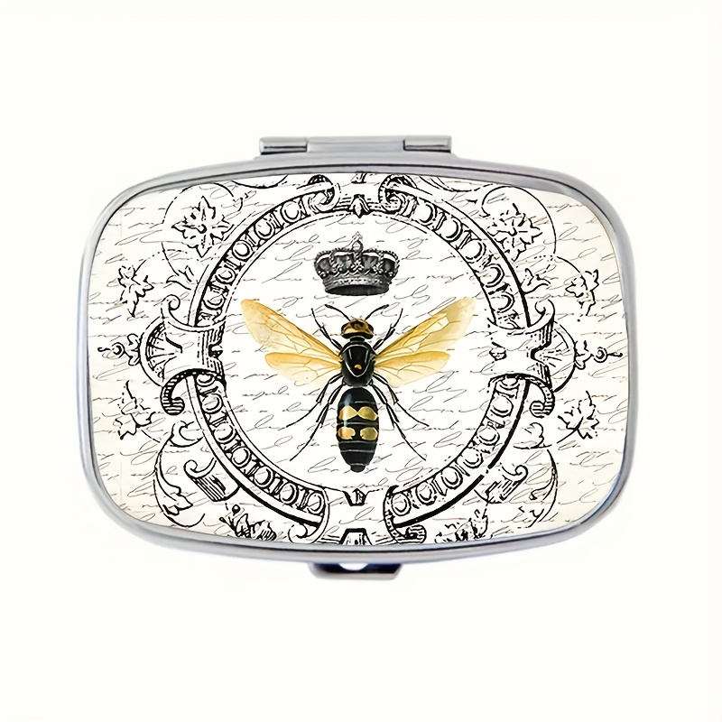 

Bee Pill - 2-compartment Organizer, Portable & Decorative For Purse And