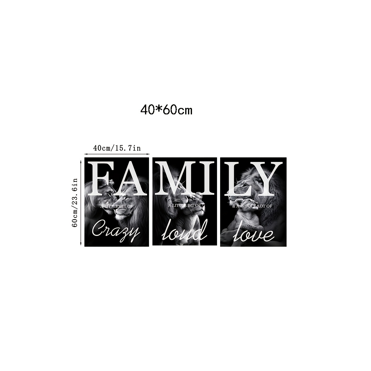TEMU 2d Flat, 2d Flat, 2d Flat 3pcs Canvas Paintings, Family Wall Art, Ideal Gift For Living Room, Kitchen, Decor Wall Art, Wall Decor, Home Decor,
