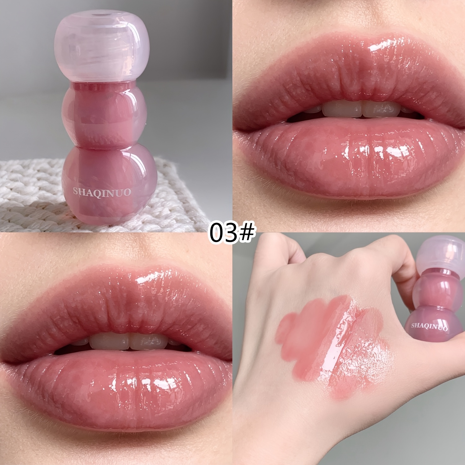 Clear Watery Lip Glaze for Moisturizing Mirror Finish