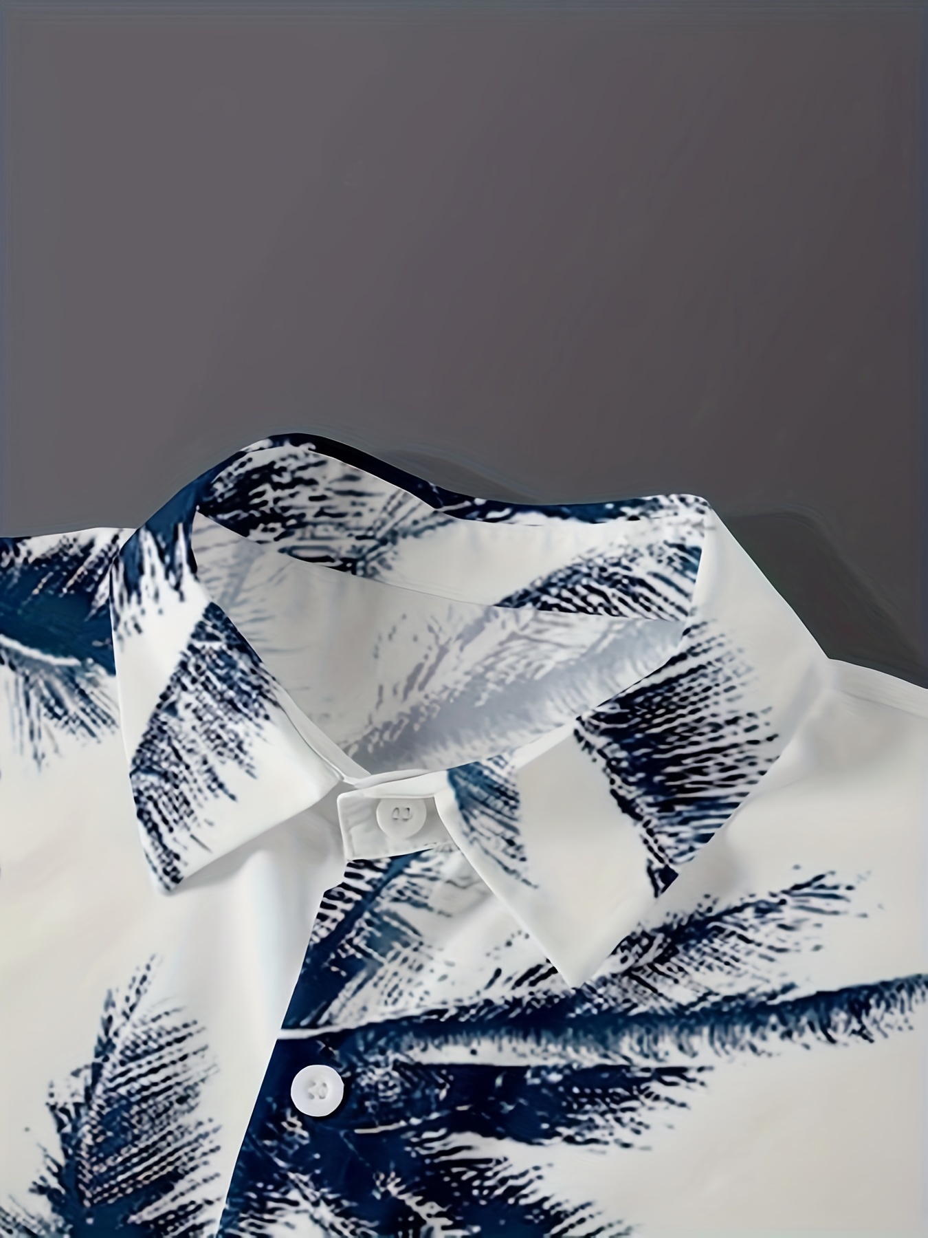 ανδρικό καλοκαιρινό σακάκι με εκτύπωση φοινικιάς, 100% πολυεστέρα, χαλαρό φίτ, υφασμάτινη κλωστή με λίγη έκταση, γραβάτα με κουμπί, λεπτομέρειες, 100g/m² - ενηλίκων παραθαλάσσιο ρούχο Στοιχεία είδους 2