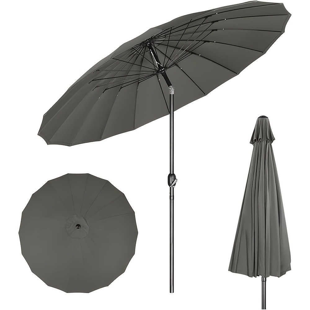 1pc Sunshade Umbrella, With Rotatable Pole, Independently Adjustable, 180 Grams Per Weight, , Stable And Windproof, , Suitable For Patios, Courtyards, Swimming Pools, Portable And Versatile