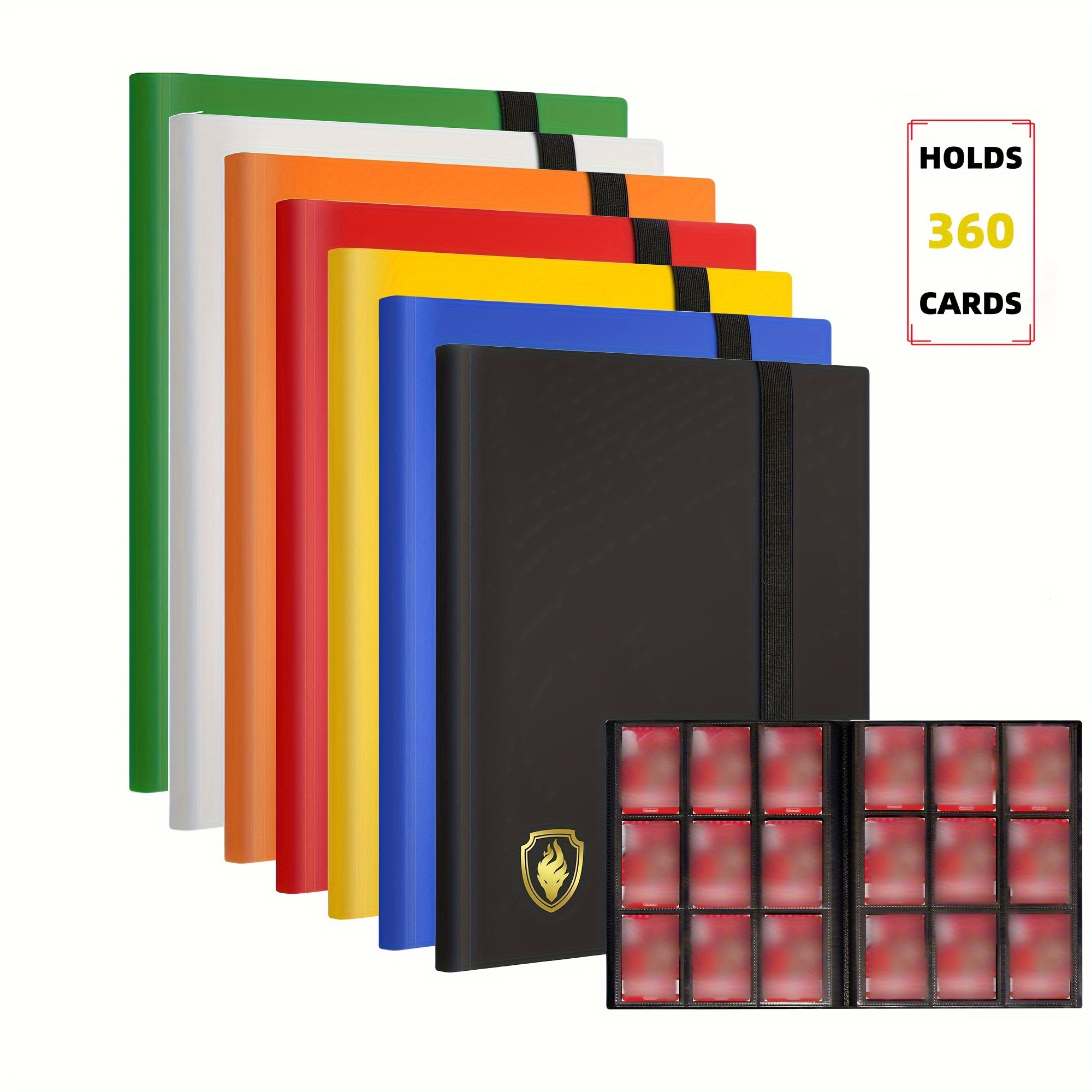 

Trading Card Binder Album, 9-pocket, 360-capacity, Side Loading, Pp Material, For Mtg, Tcg, Sports, And Game Cards, Collectors 14+