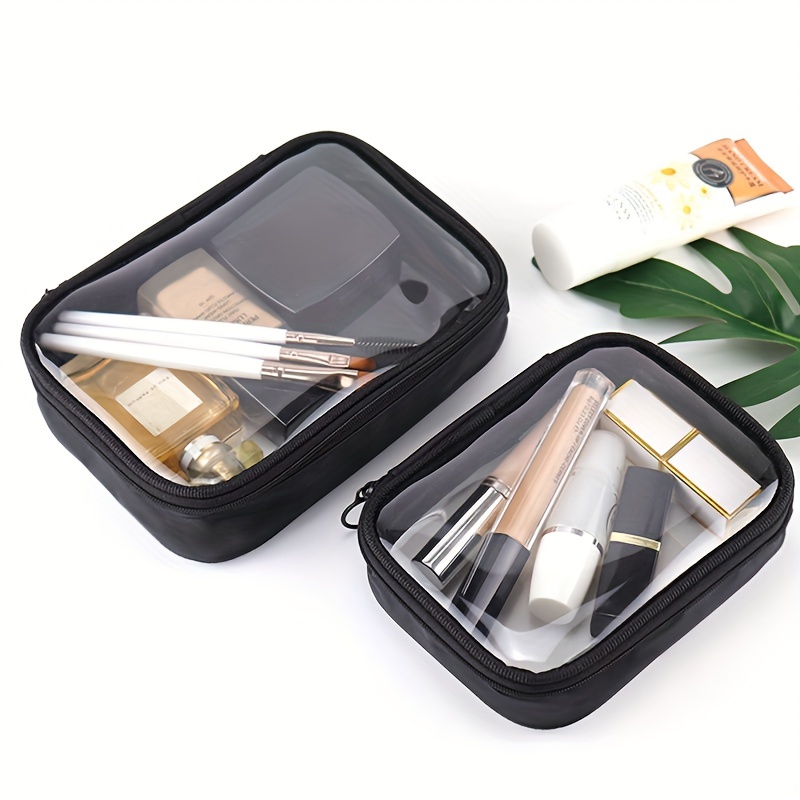 

Clear Waterproof Makeup Organizer Bag, Portable Cosmetic Brush Storage Bag