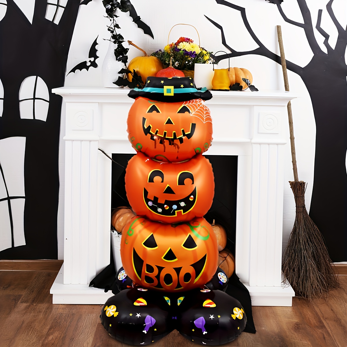 1pc 3d halloween pumpkin balloon set with base inflatable decorative balloons for yard   party backdrop and spooky halloween decorations halloween party decorations halloween balloon arch halloween foil balloons   decor festive yard decor halloween theme   foil durable inflatables inflatable decorations holiday     Product details 2
