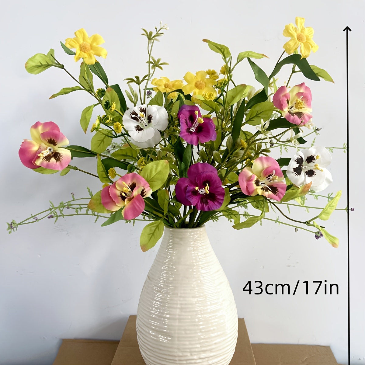 2er set lebendige knstliche blumenstrau 17 rosa gelbe - Temu Austria