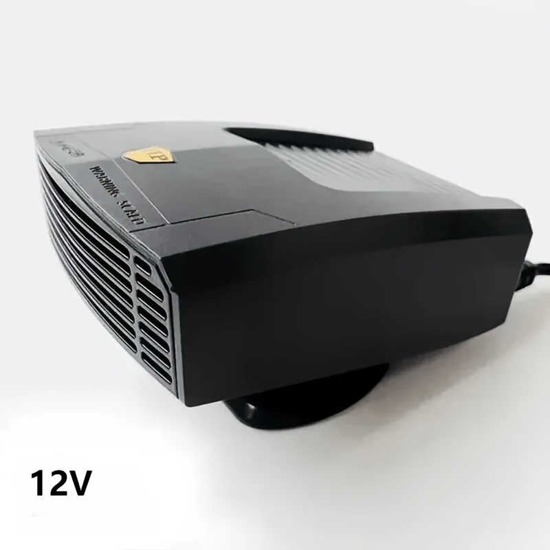 TEMU 2-i-1 Bärbar Bilvärmare & Kylare - 12V/24V, 360° Roterande Vindrutaavfrostare för Förbättrad Körkomfort: retailer-supplied image