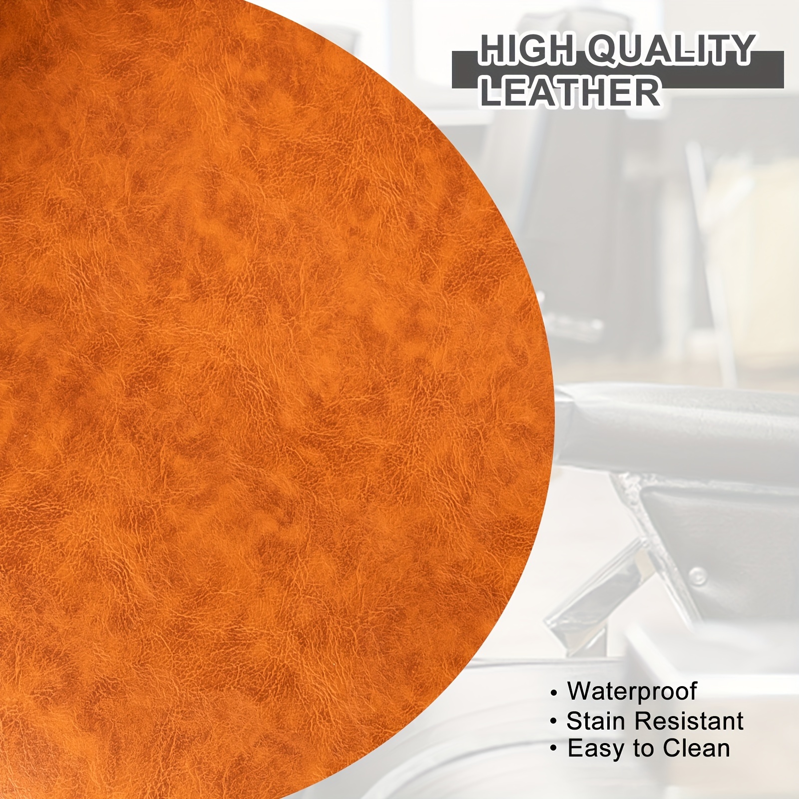heavy duty vintage recline barber chair hydraulic with headrest supports up to 700lbs 360 rotatable professional   spa shampoo equipment square twill backrest brown Product details 1