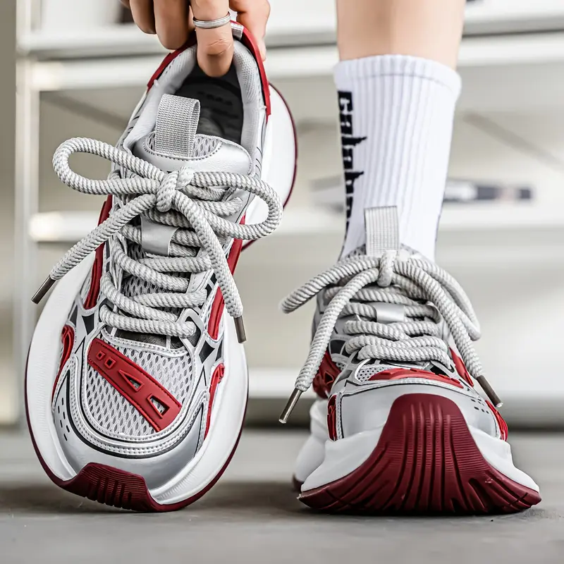 zapatillas bajas para hombre - / /, transpirable con cordones, de pvc acolchada y diseño antideslizante ideal para gimnasio o uso casual en toda temporada ( ) Detalles del producto 15