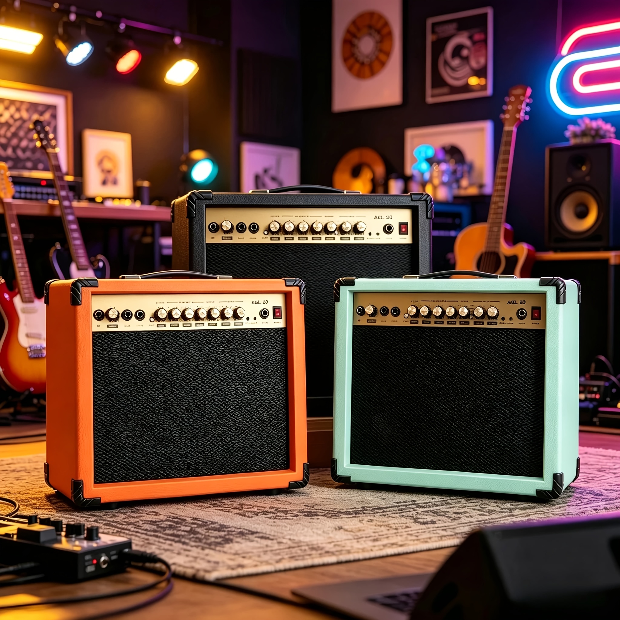 50W Guitar Combo Amplifier with 8.5-inch Speaker, Active/Passive... product image 5