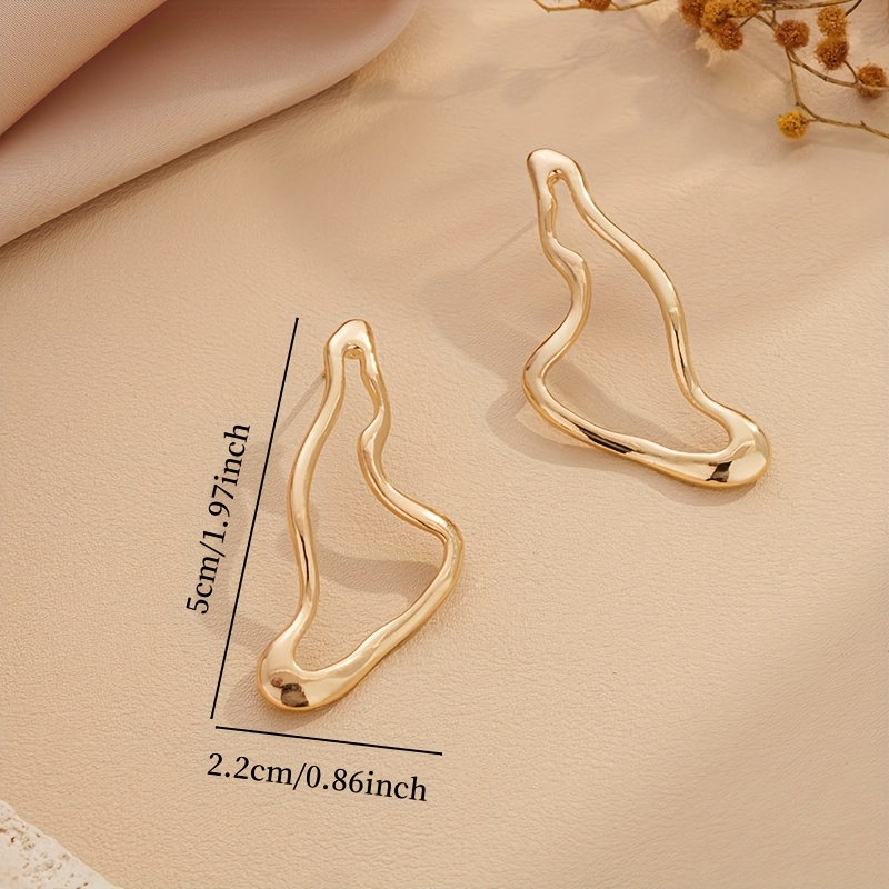 Exaggerated Irregular Hollow Out Geometric Earrings for Women