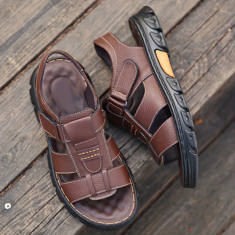 new mens sandals for summer 2025 made of top layer cowhide