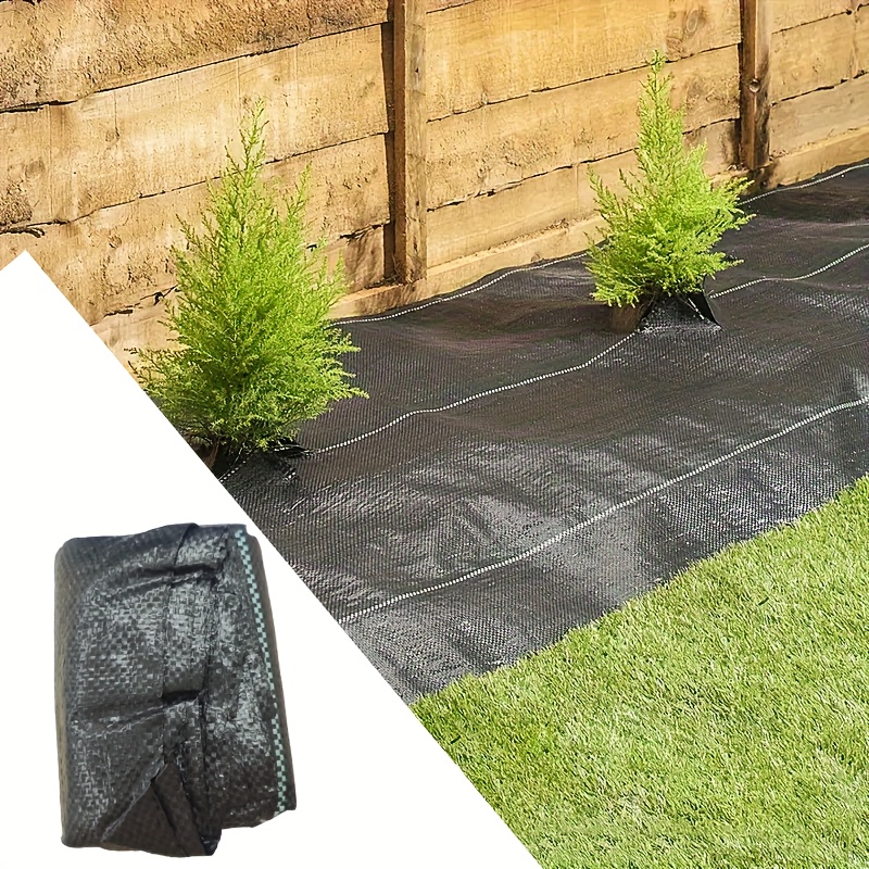 E-shop 60 cm x 10 m, robuste schwarze Landschaftsfolie - Unkrautvlies und Bodendecker für Blumen, Gemüse, Hochbeete, Rasenflächen und Gärten