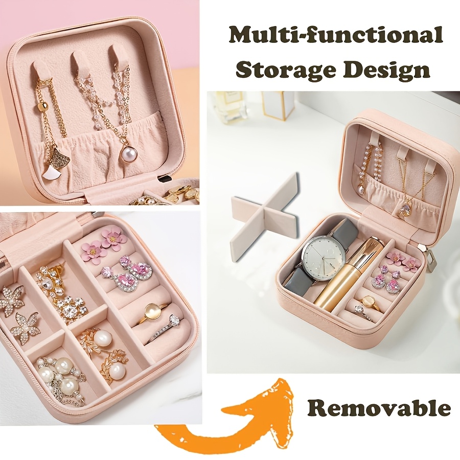 12pc Customizable Mini Travel Jewelry Box and Storage Set for Rings and Earrings