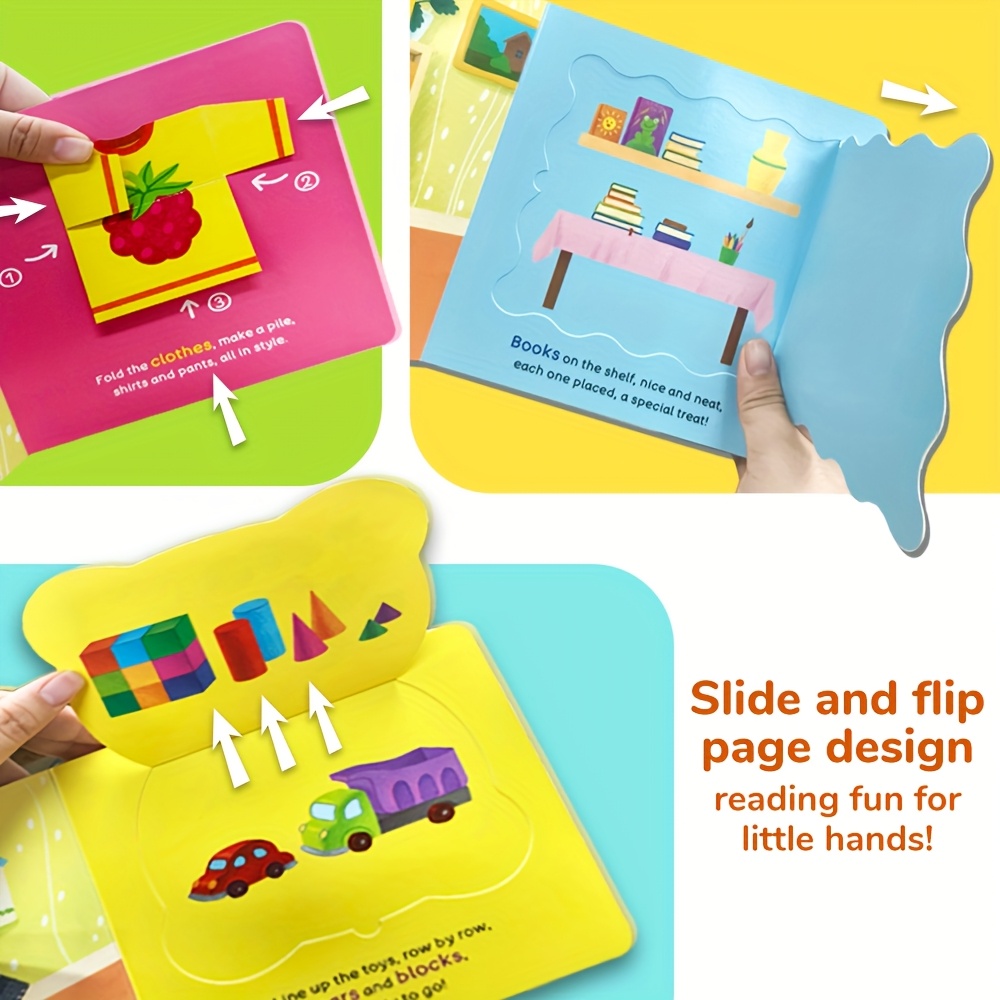 Bear's Tidy Up Time Push-Pull Book for Good Habits