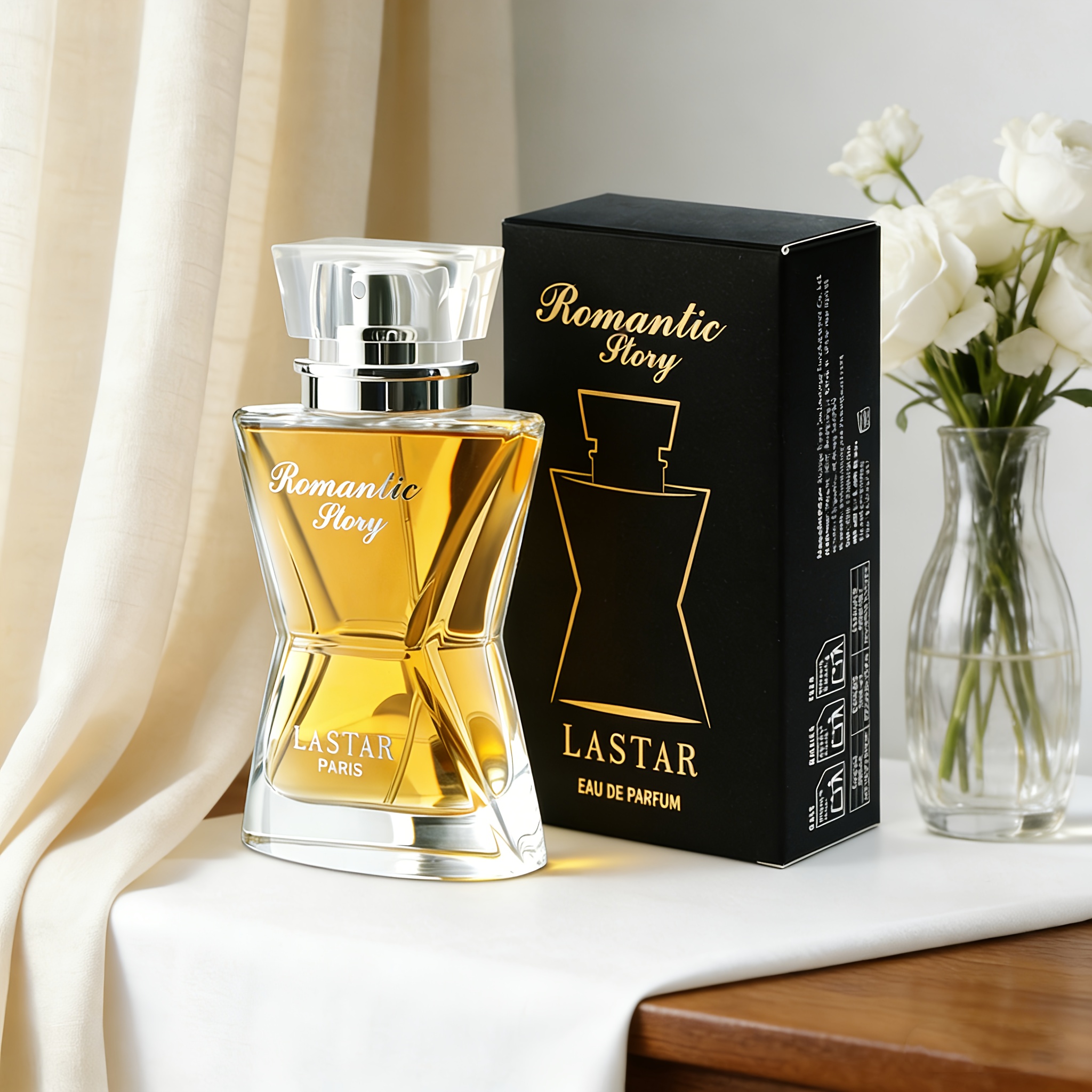 Image of Lastar Women's Warm And Floral Perfume 40ml, With Notes Of Jasmine, Rose, Amber & Patchouli, For Feminine, Long Lasting Fragrance, Sweet And Warm Woods, Suitable For Use At