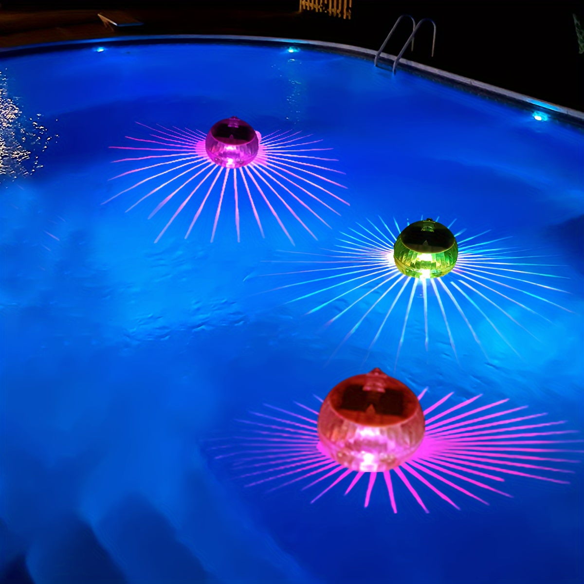 Ultra Night Floating Pool Light,2 Pack Solar Pool Light, 4 Mode