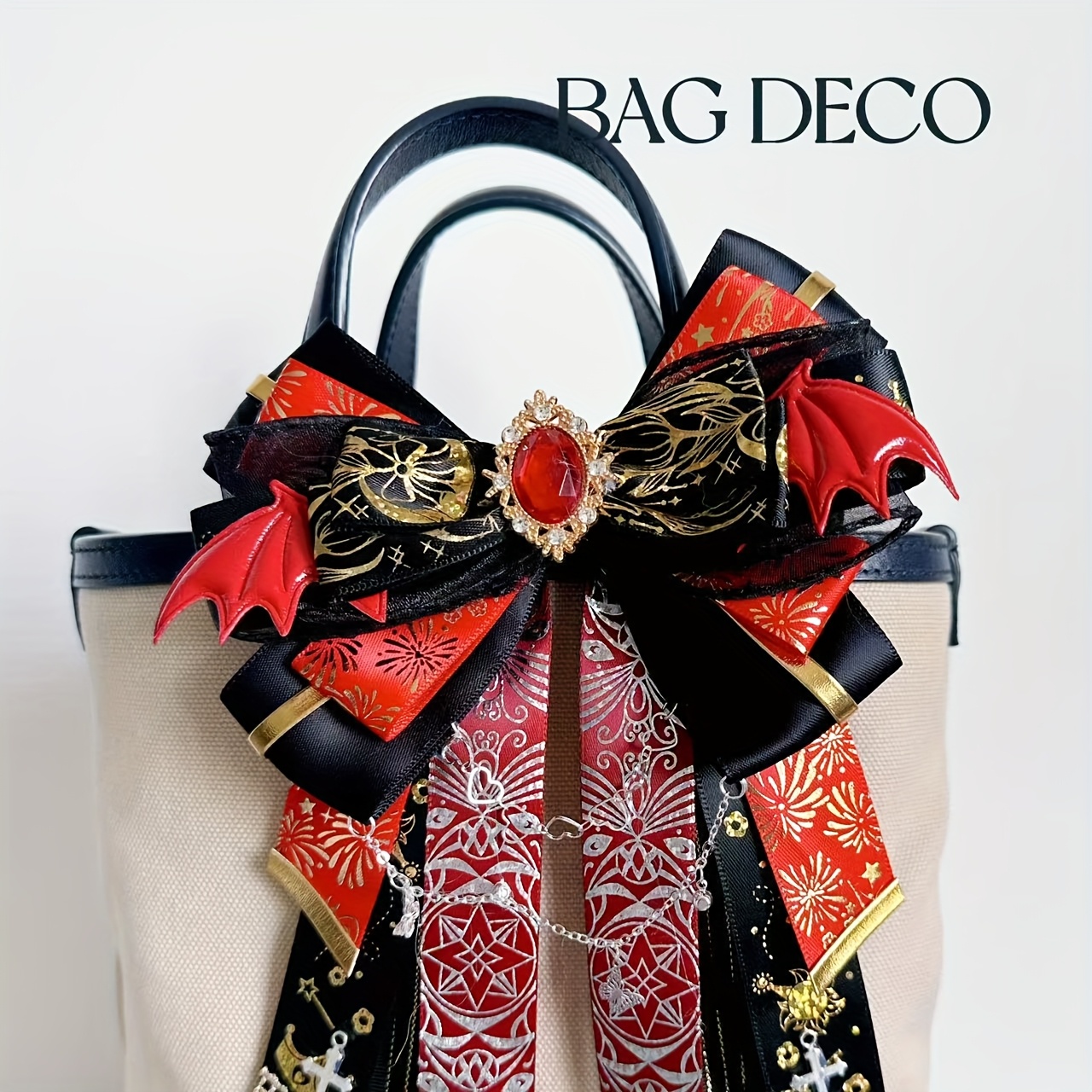 Anime-Inspired Bow Ribbon Cosplay Decoration Hair, Bags, Backpacks - Black/Red s-l400.png main image 3