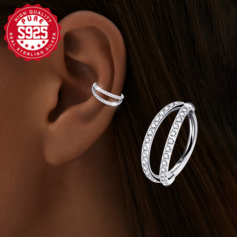 

Single, S925 Silvery, Women' Layer Synthetic Ear Bone Clip, , Suitable For Party Wear, , Low Allergy, 2.1g