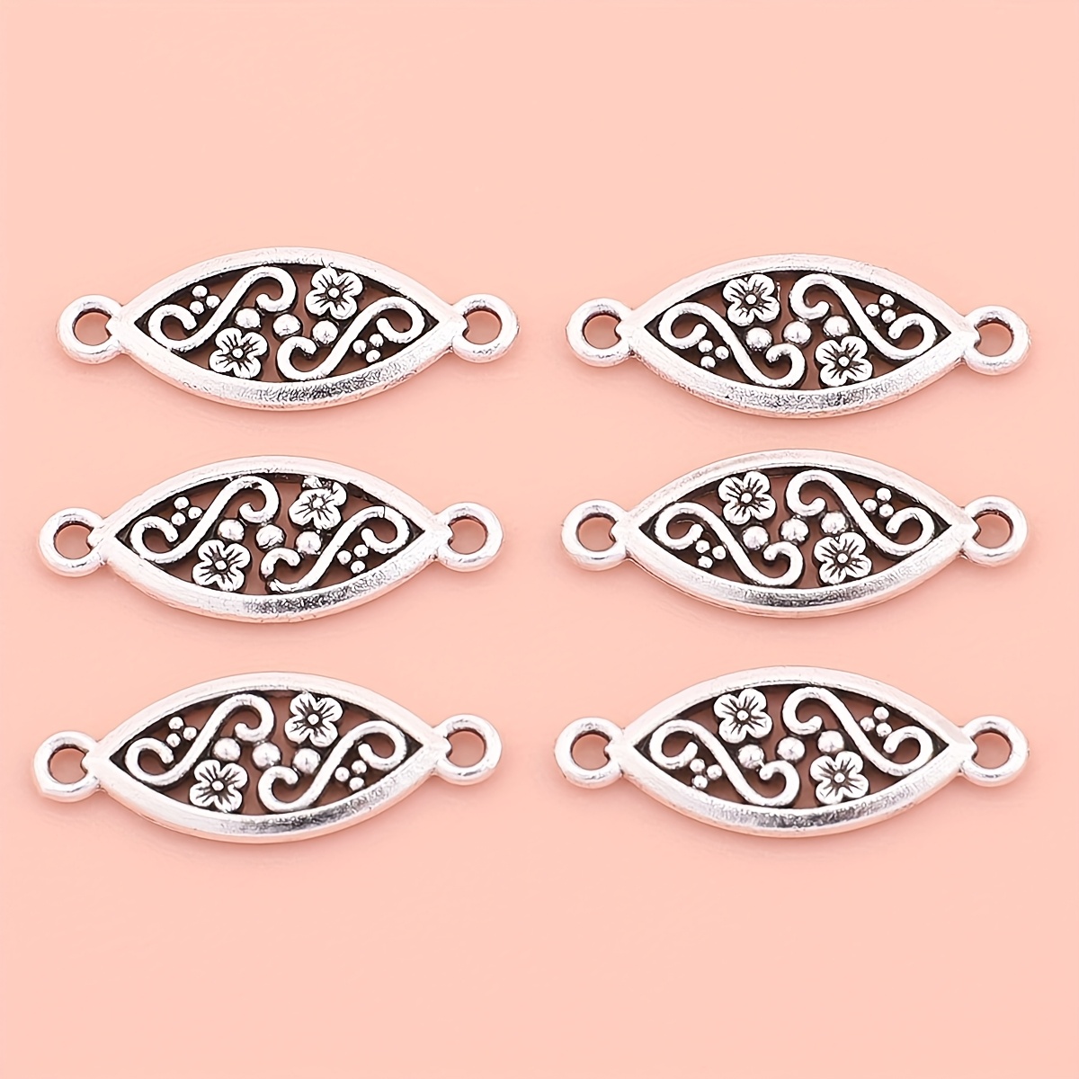 Image of 30pcs S-pattern Connectors, Vintage Alloy Accessories For Earrings, Beadwork, Making – Suitable For Necklaces, Bracelets, Keychains & Hair Braiding Crafts