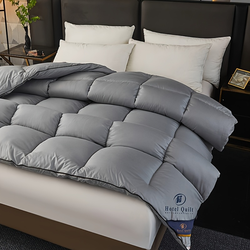 1pc of Luxury Hotel-style Spring/autumn Quilt, Extra Thick, Soft, and Warm. Winter Quilt with Quilted Design, Suitable for All Seasons. Ideal for Dormitories, Rental Apartments, and Bedrooms