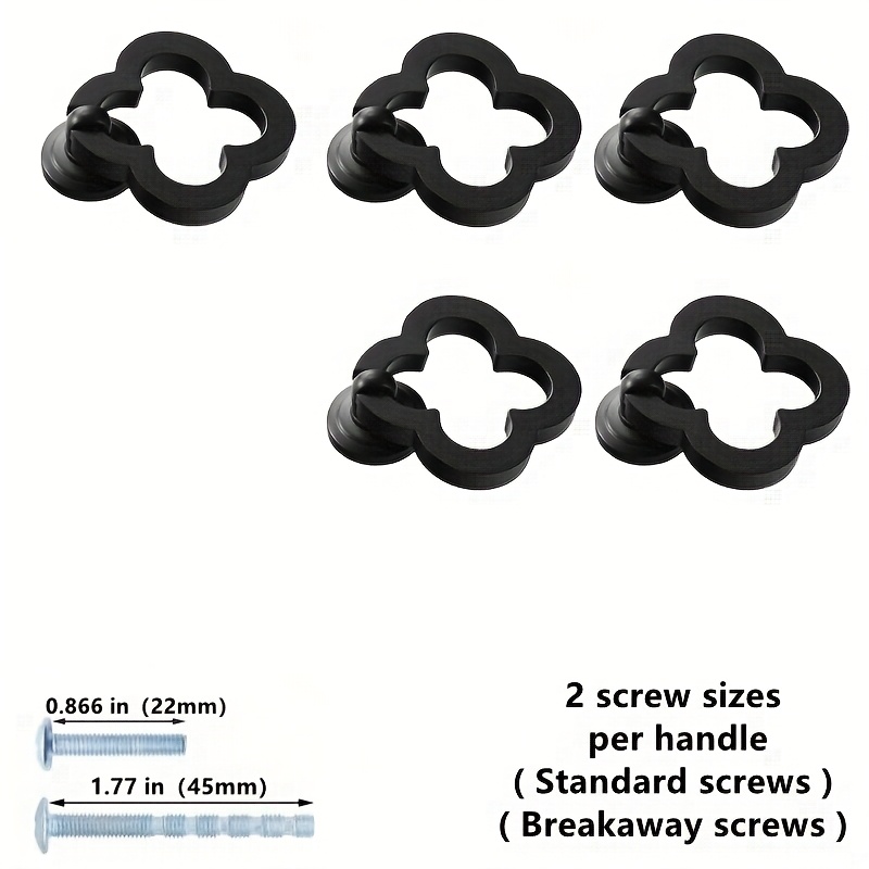 5pcs Black Alloy Modern Drawer Pulls, Sturdy & Durable, Suitable For Cabinet Doors, Cabinets, Dressing Tables, And Vanity Cupboards, With Cuttable Screws (0.97in 88in) - , Cabinet Hardwar