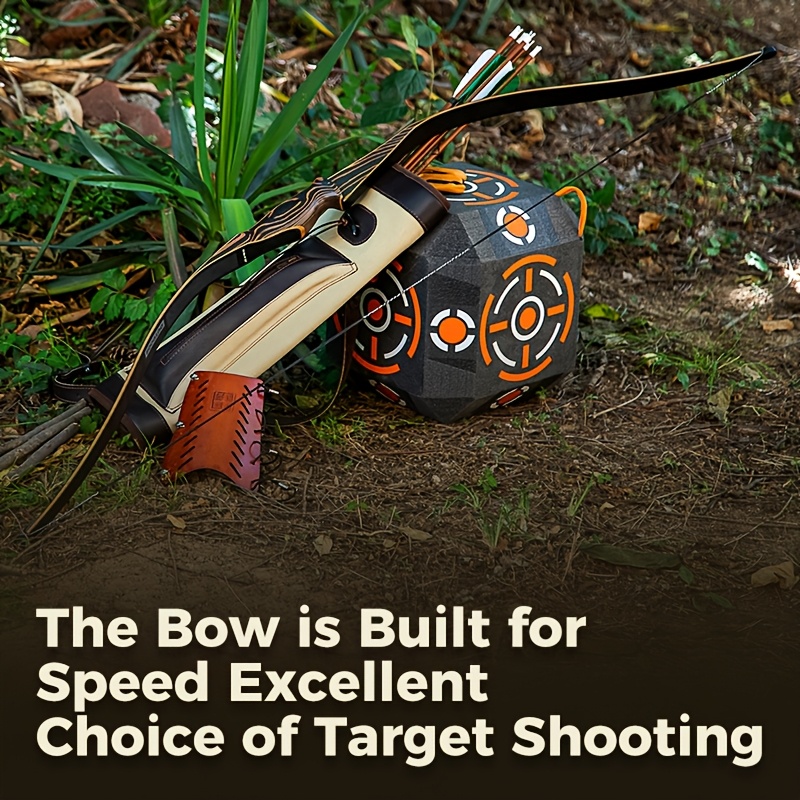 Arc Recourbé TOPARCHERY 54" - Style Mongol, Bois/Résine, Ambidextre (Jeune & Adulte)