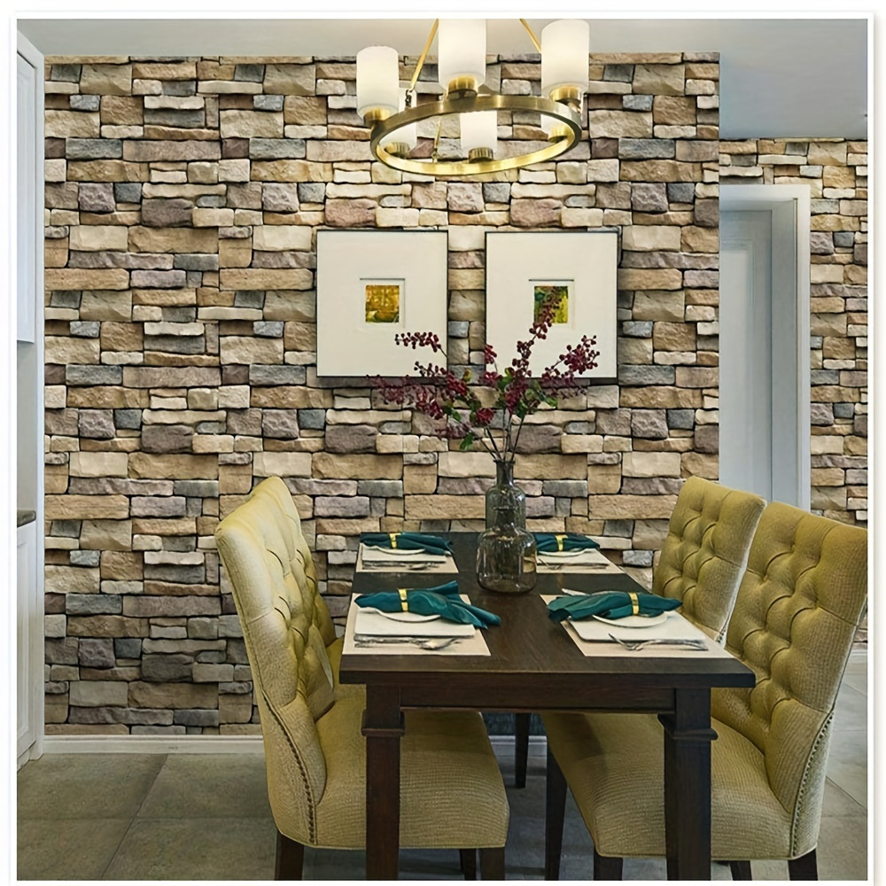 

Rock Wallpaper - 17.7" X 196.9", Realistic Stone Look, Easy Clean, Waterproof, Self-adhesive & Removable For Kitchen Walls, Countertops & Furniture