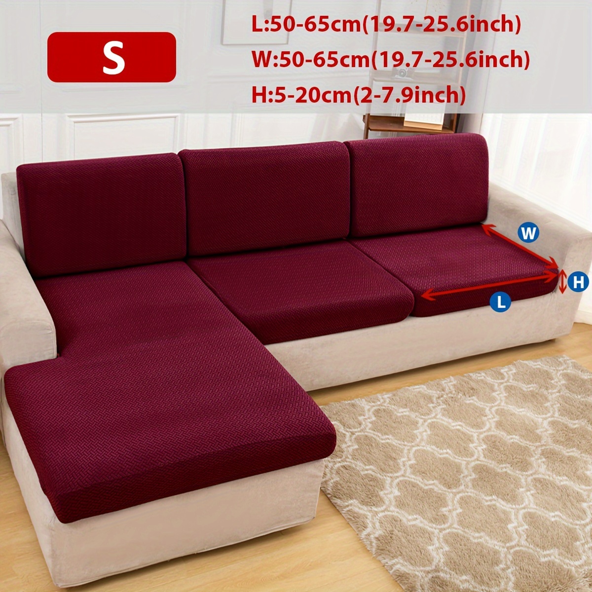 Stretchable Universal Sofa Cushion Cover Easy Clean Durable - Temu Canada