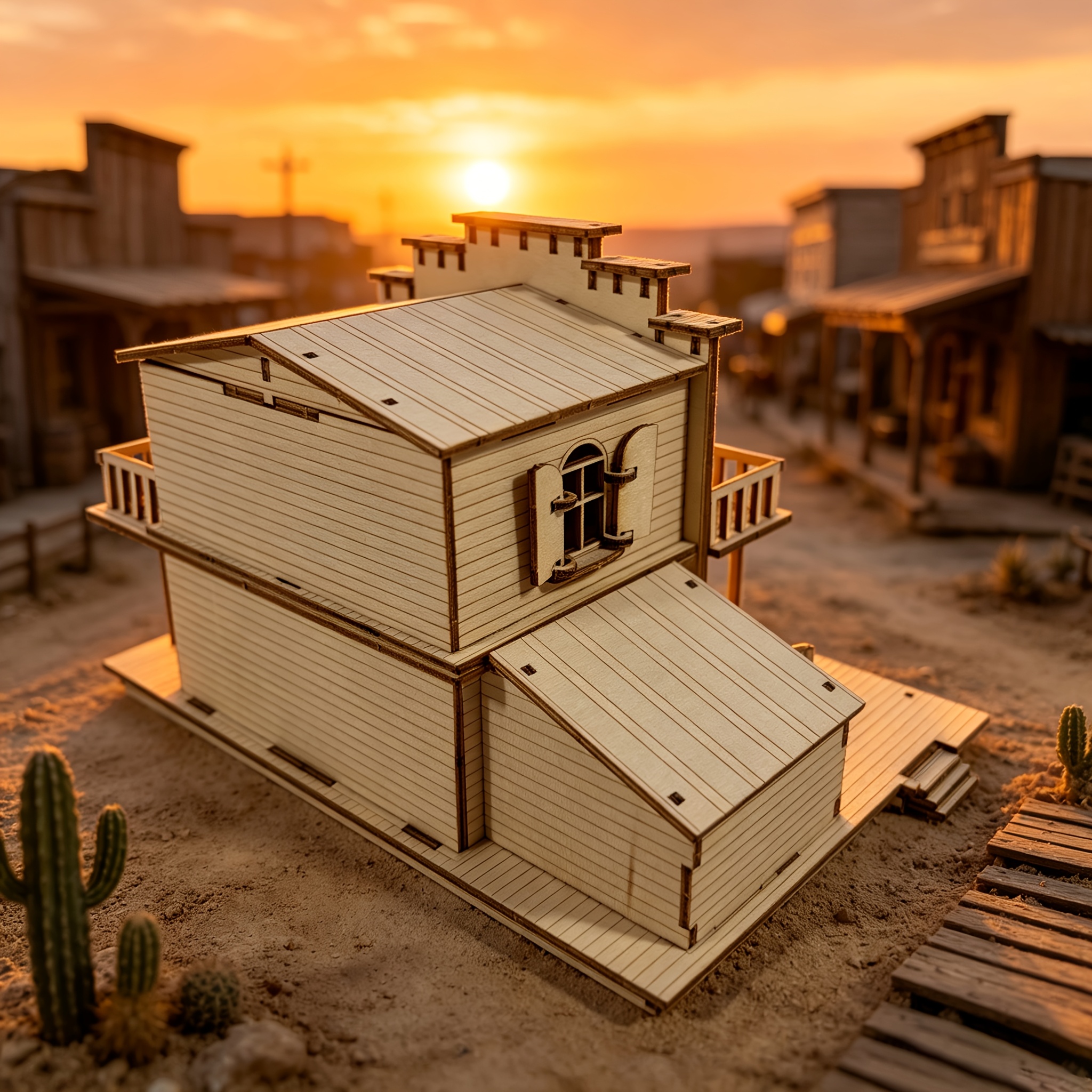 3D Wooden Puzzle: Funeral Home Log Cabin Kit