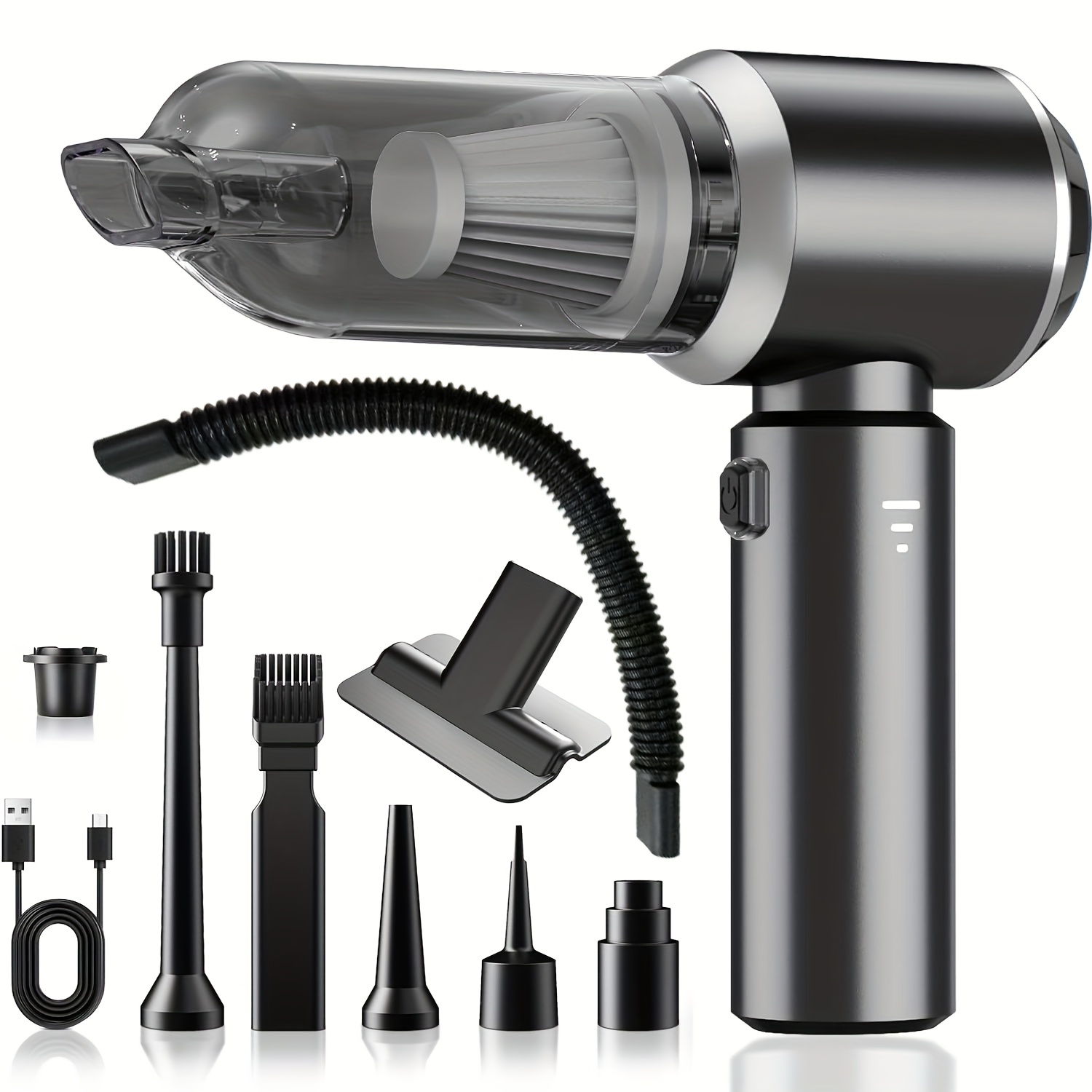   18000pa powerful car vacuum cleaner 100w high power handheld vacuum with crevice tool and soft hose wet dry vacuum for sofa cars carpets outdoors