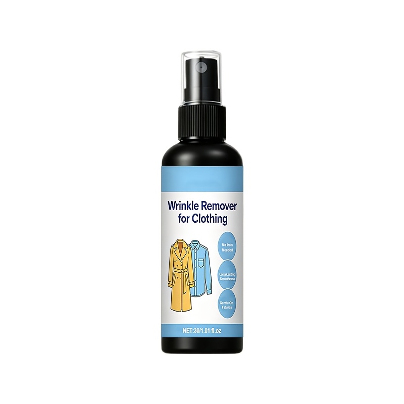 TEMU Spray Portátil Antarrugas de Acción Rápida, Rápidamente las Arrugas Resistentes, Spray y Delicado para Tejidos, Adecuado para Camisas, Abrigos,