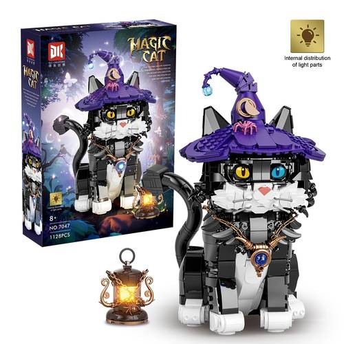 creative full set cat building block toys as gifts and ornaments