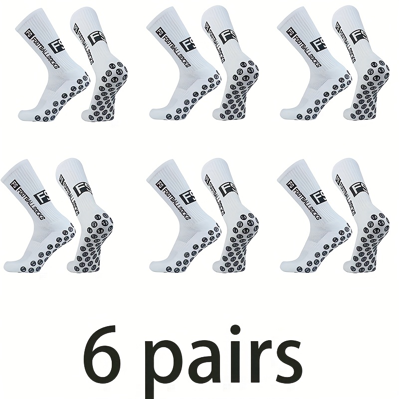 Image of 6-pair Set Of New Mid-calf Anti-slip Sports Socks, Football Socks Yoga Socks Spring/summer Outdoor Socks For Men And Women, Vibrant Socks