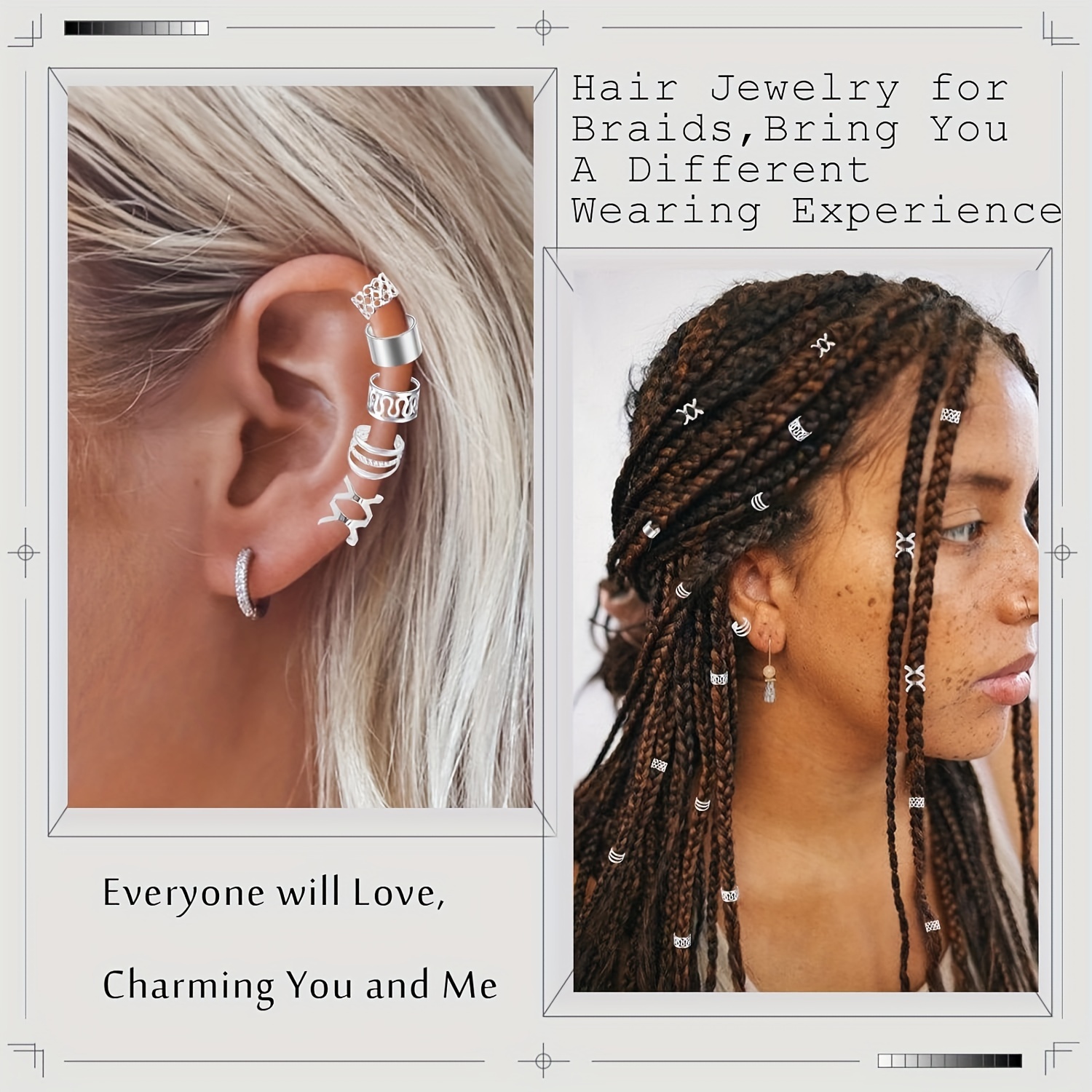 238 Stück Haarperlen Set – Zierperlen Für Zöpfe, Dreadlocks & Flechtfrisuren | Silber & Gold