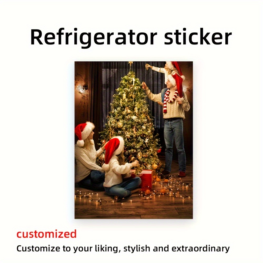 

Customizable Fridge Magnets - Personalize With Your Text & Photos, Stylish Rectangular Pvc Decals For Kitchen & Car Decor