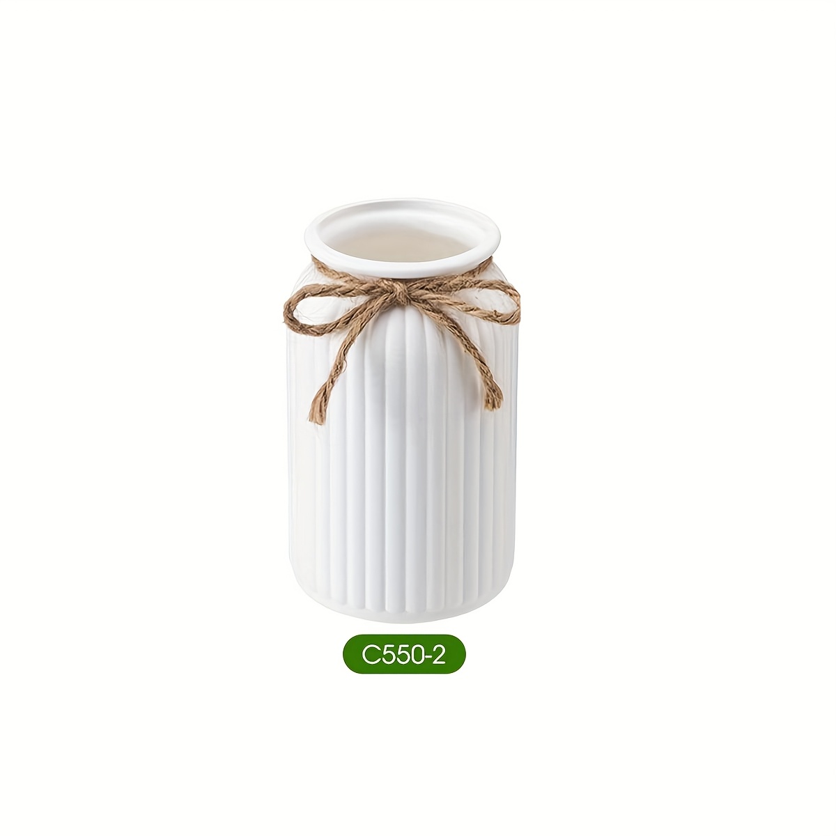 Image of 1pc Explosion Ins Wind Nordic Plastic Decoration Vase Hemp Rope Waist Origami Vase Living Room Light Luxury Decoration